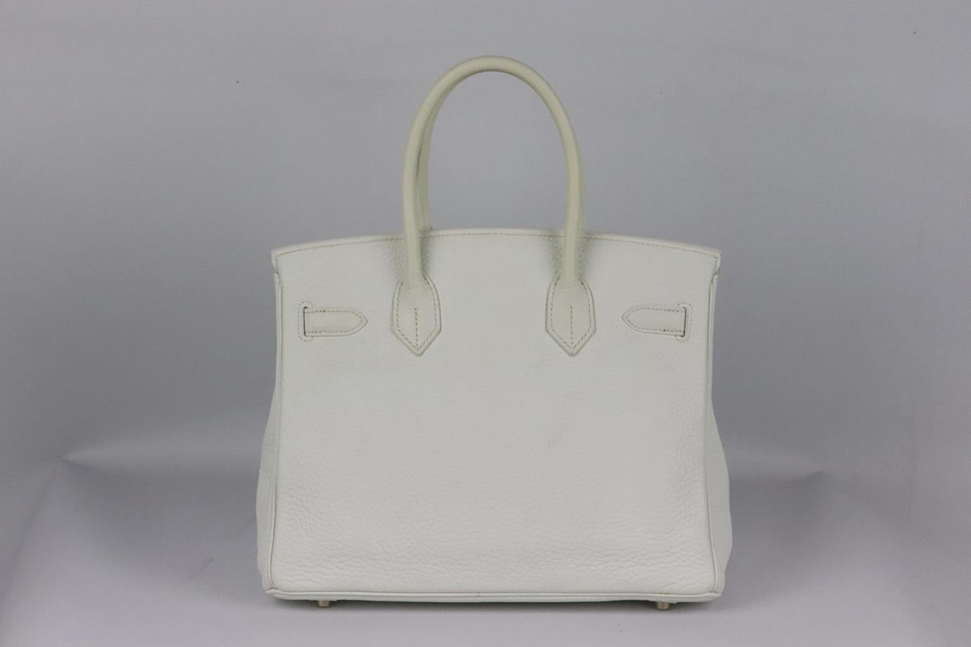 Gray Hermès 2004 Birkin 30cm Clemence Leather Bag For Sale