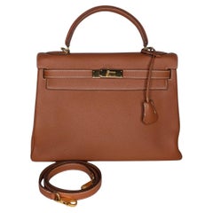 Hermès 2004 Or Taurillion Clemence Kelly Retourne 28 Cartable
