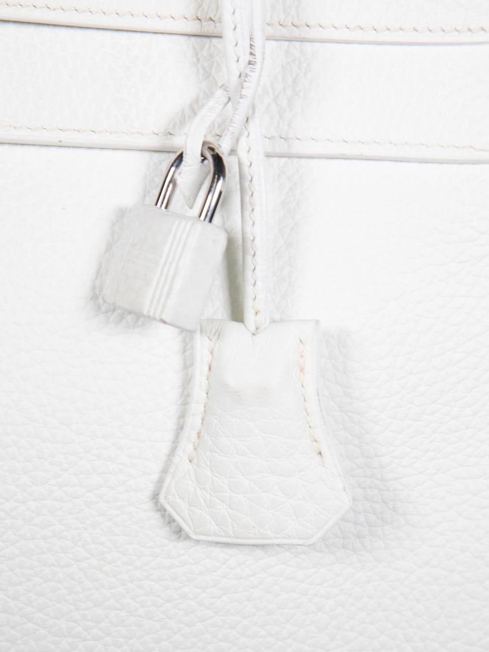 Hermès 2004 Kelly 35 White Clemence Leather Bag 3