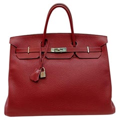 Hermes 2004 Rubis Togo Birkin 40 Tasche PHW