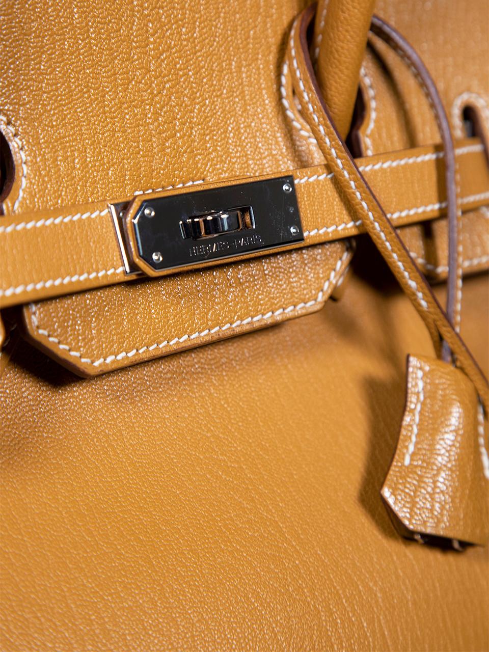 Hermès 2005 Caramel Chèvre de Coromandel PHW Birkin 35 3