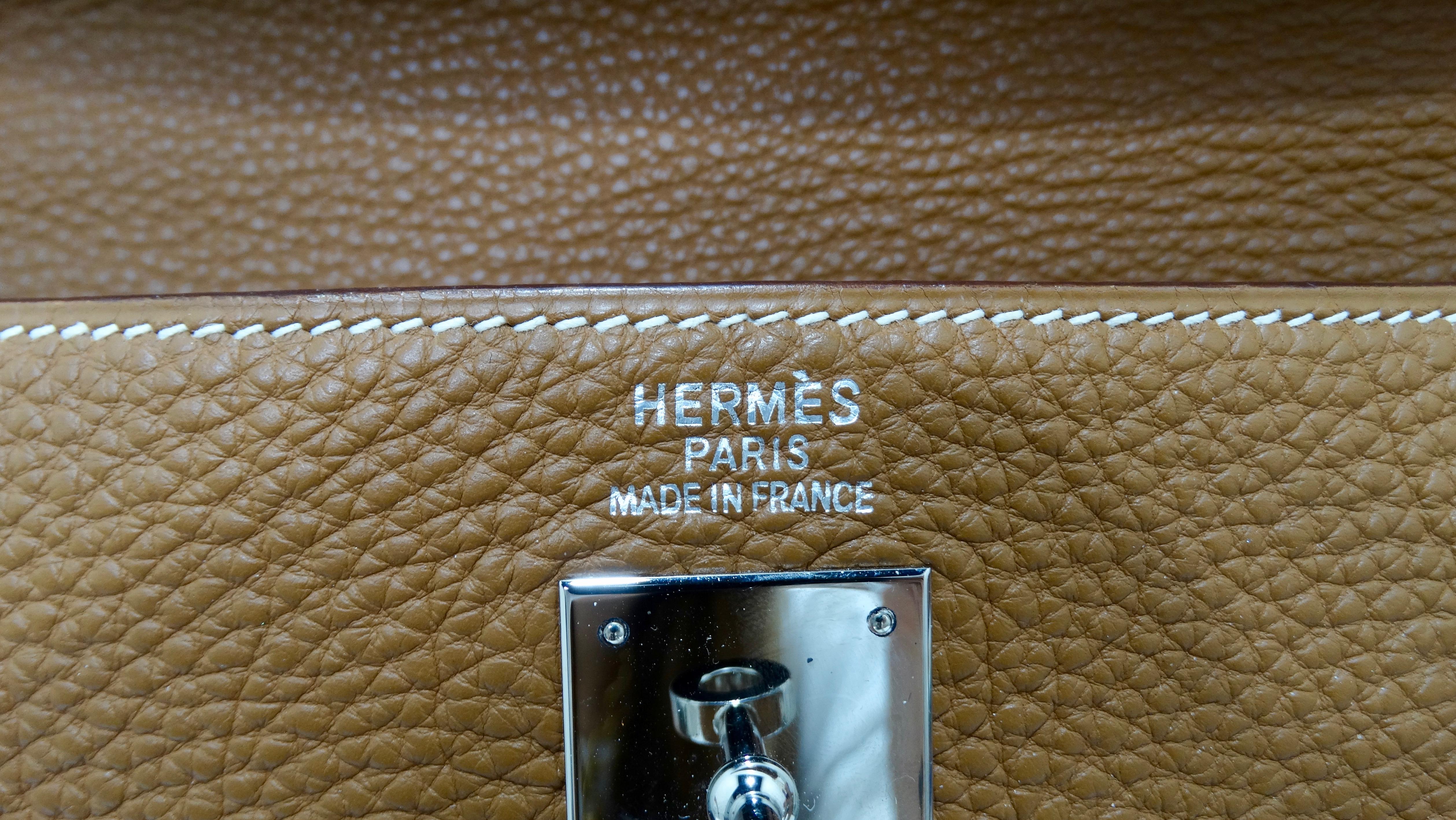Hermès 2005 Kelly Retourne 35cm Gold Togo Leather  8