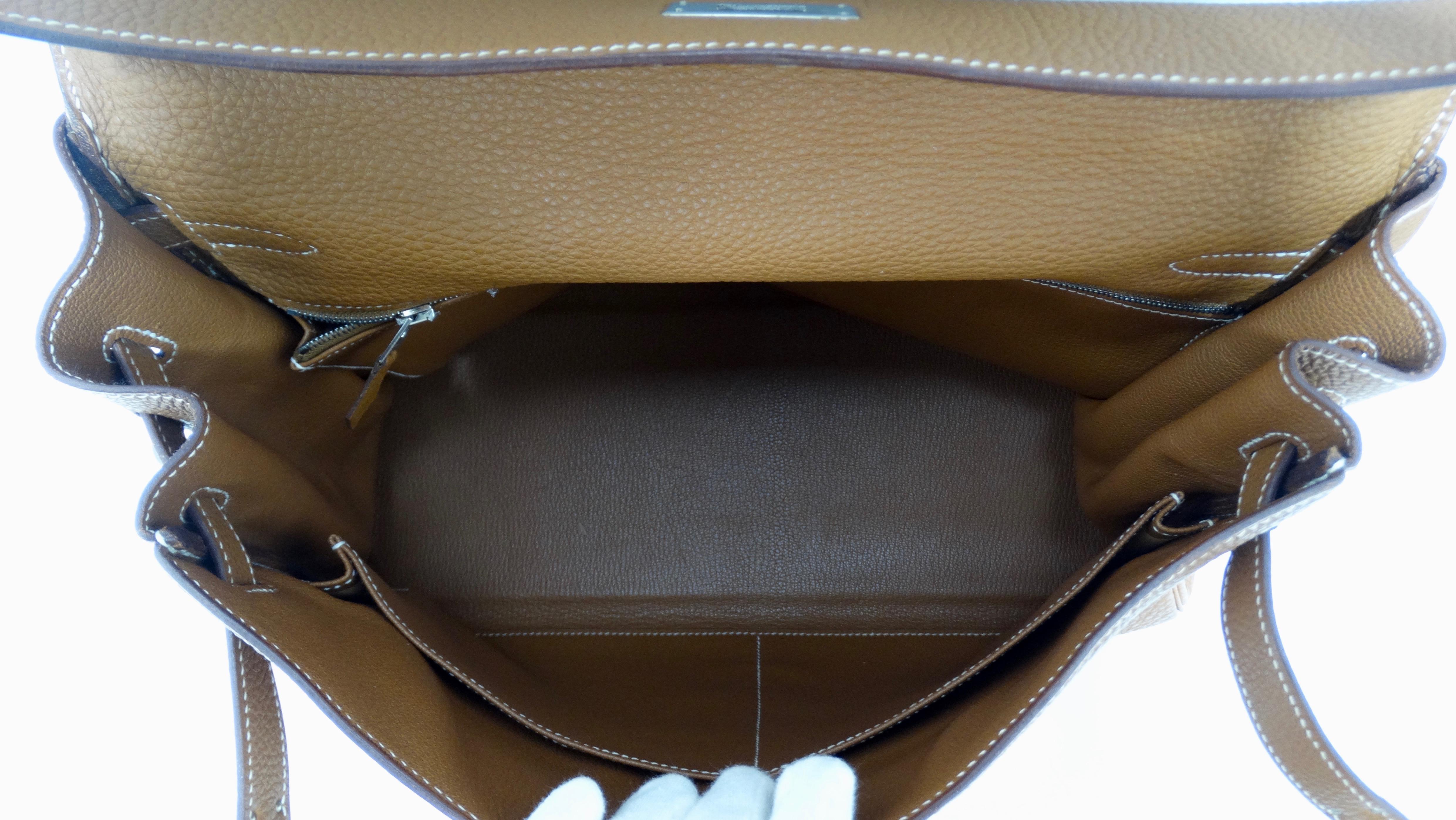 Hermès 2005 Kelly Retourne 35cm Gold Togo Leather 9