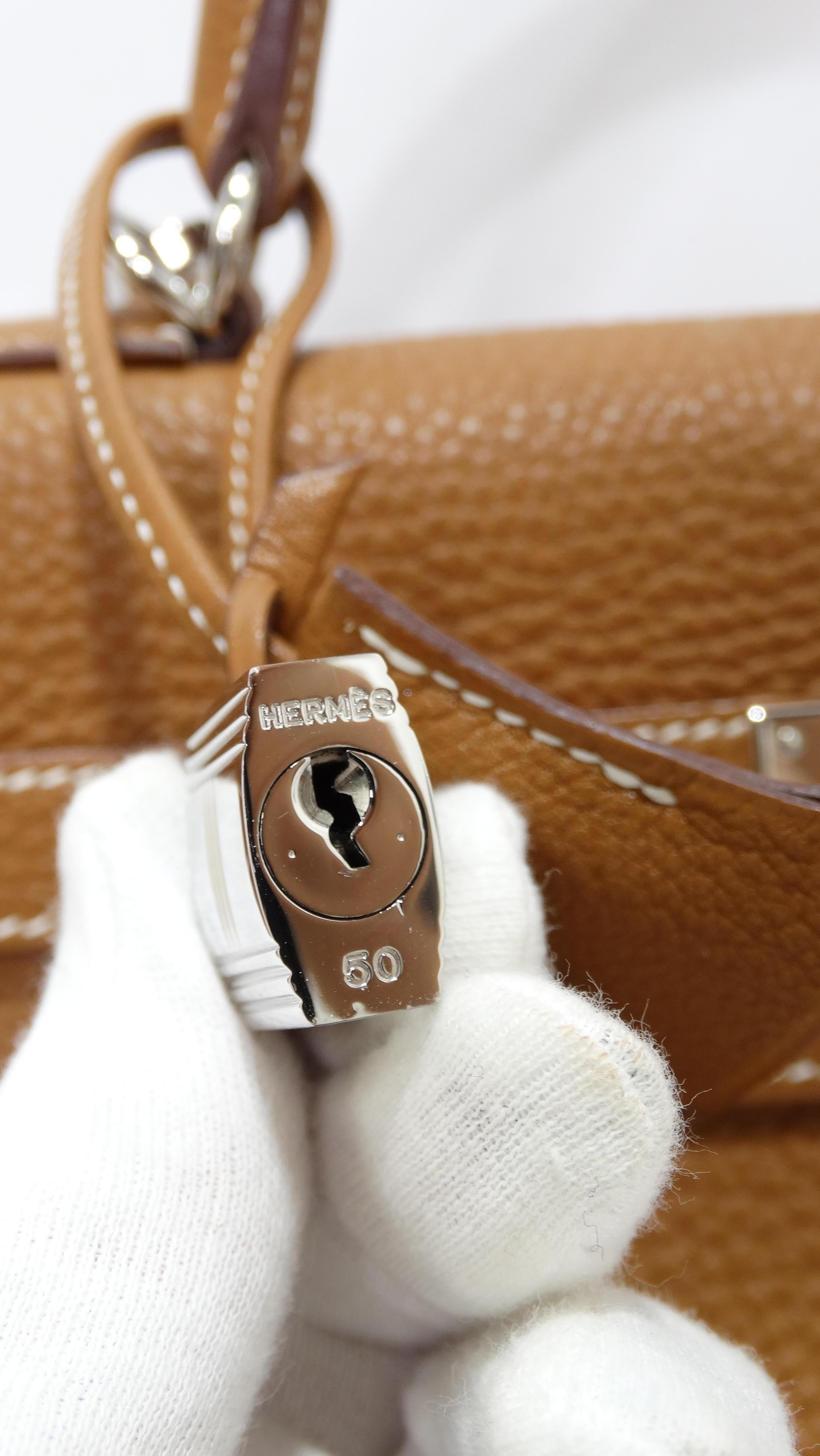Hermès 2005 Kelly Retourne 35cm Gold Togo Leather  In Good Condition In Scottsdale, AZ