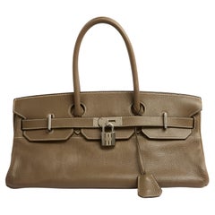 Hermes 2006 sac JPG Birkin Borsa a tracolla Etoupe Togo Pelle Argento HDW