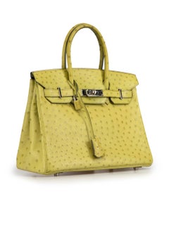 Hermès 2007 Green Ostrich Leather Birkin 30 Bag