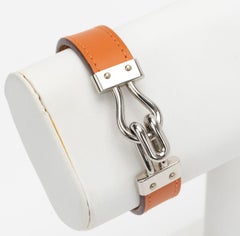 Hermès 2007 Hook Orange Swift Bracelet