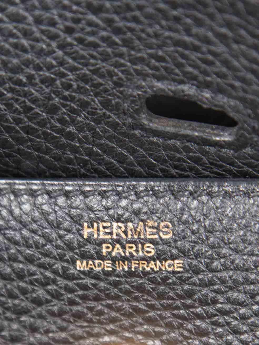 Hermès 2007 Noir Togo Leder GHW Lindy 26 Tasche im Angebot 3