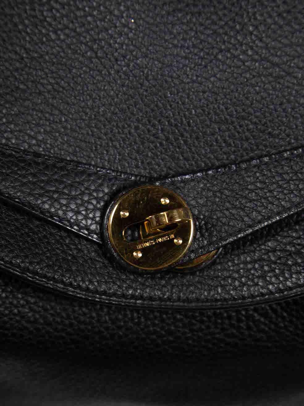 Hermès 2007 Noir Togo Leder GHW Lindy 26 Tasche im Angebot 4