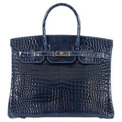 Hermès 2008 Birkin 35cm Crocodile Porosus Leather Bag