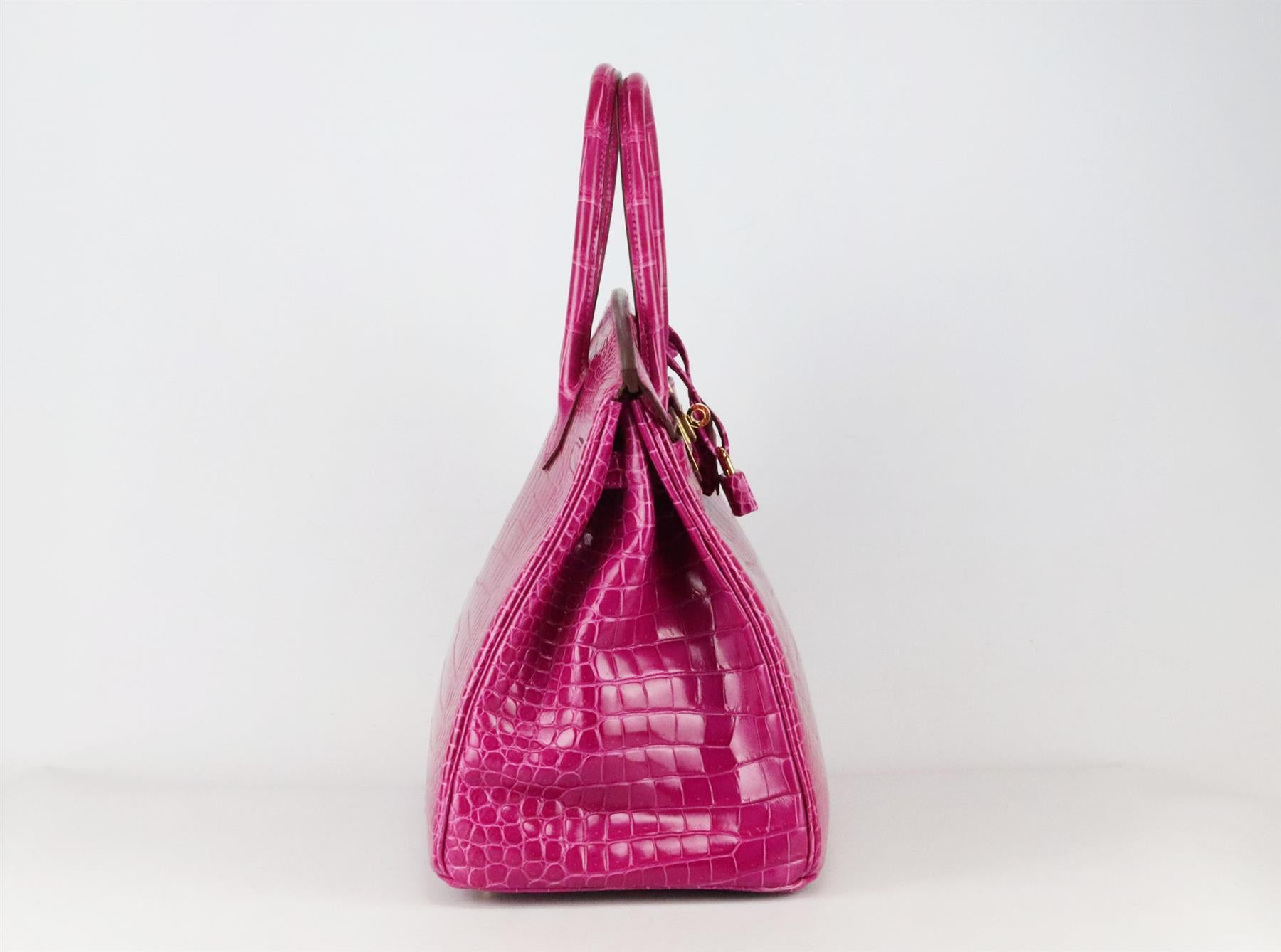 Hermès 2008 Birkin 35cm Porosus Crocodile Leather Bag  In Excellent Condition In London, GB
