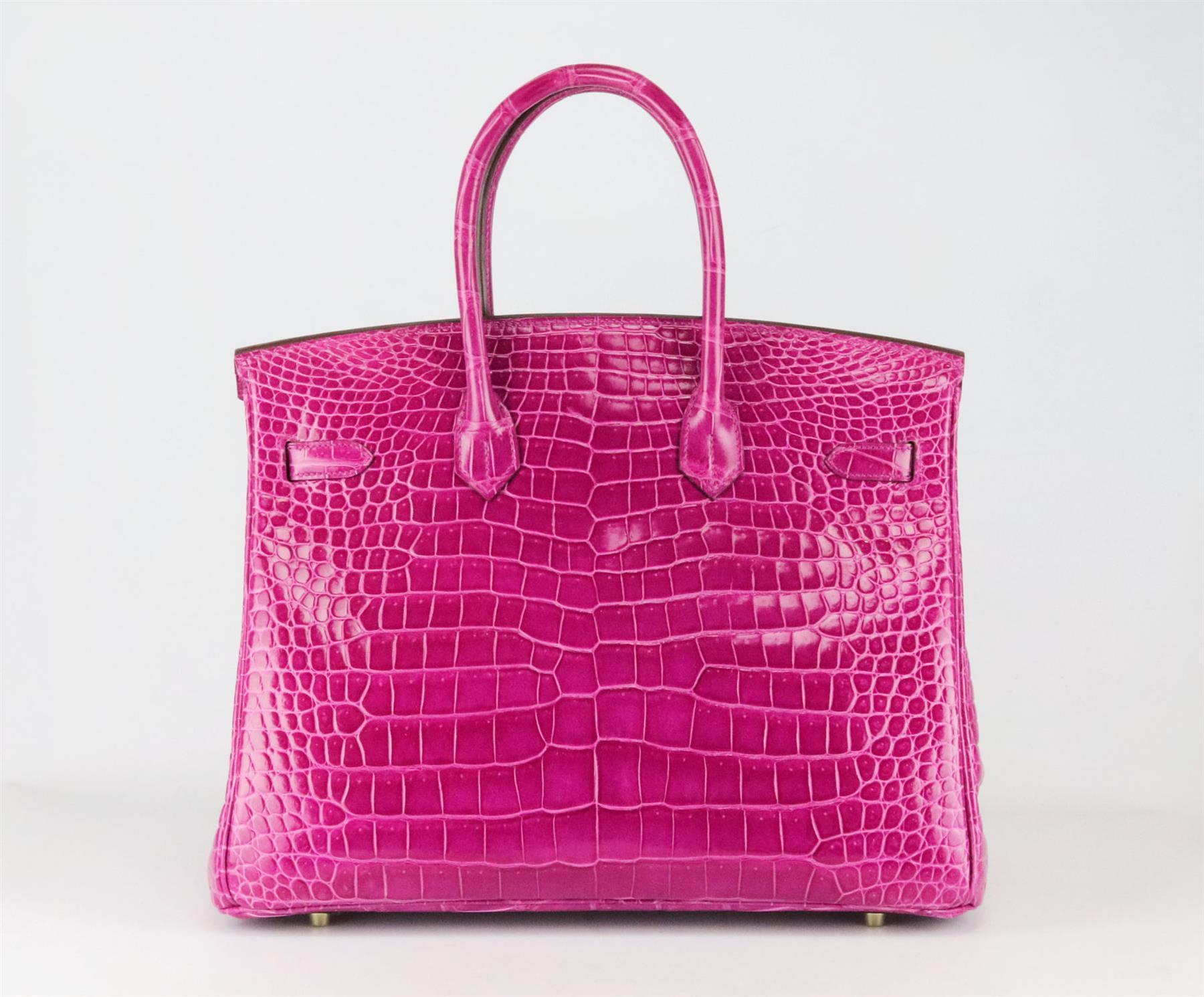 Women's or Men's Hermès 2008 Birkin 35cm Porosus Crocodile Leather Bag 