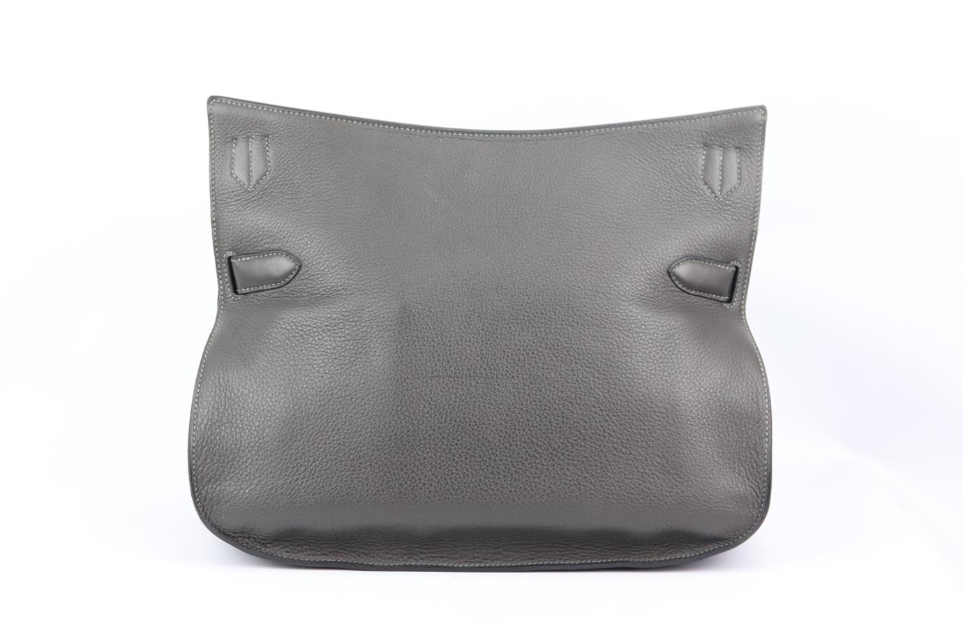 Gray Hermès 2009 Jypsière 36cm Leather Shoulder Bag For Sale