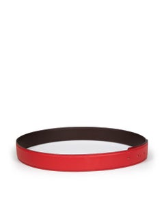 Hermès 2009 Red & Brown Leather Reversible Belt Strap