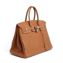 Hermès 2009 Sac Birkin 35 Gold Togo Leather Silver HDW Birkin Hand Bag Hermes
