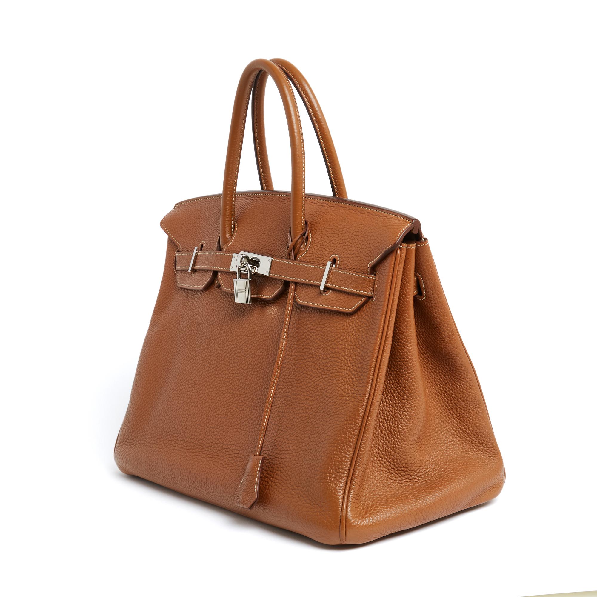 Women's or Men's Hermès 2009 Sac Birkin 35 Gold Togo Leather Silver HDW Birkin Hand Bag Hermes