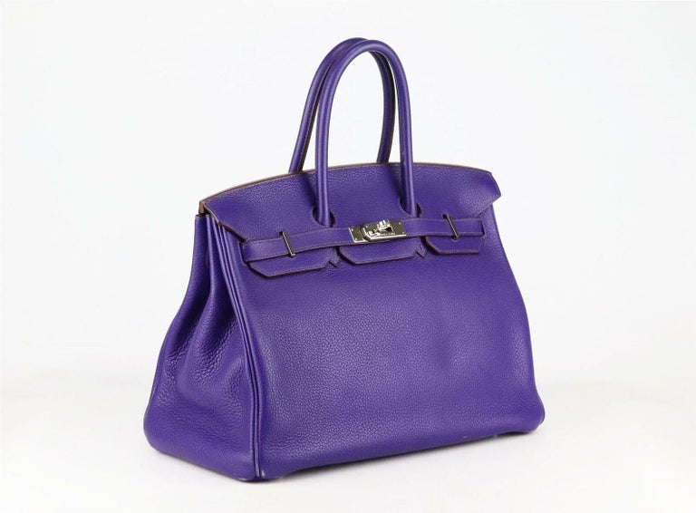 Hermes Birkin 35cm Togo Leather Handbags Light Purple Golden – Green Go  Store