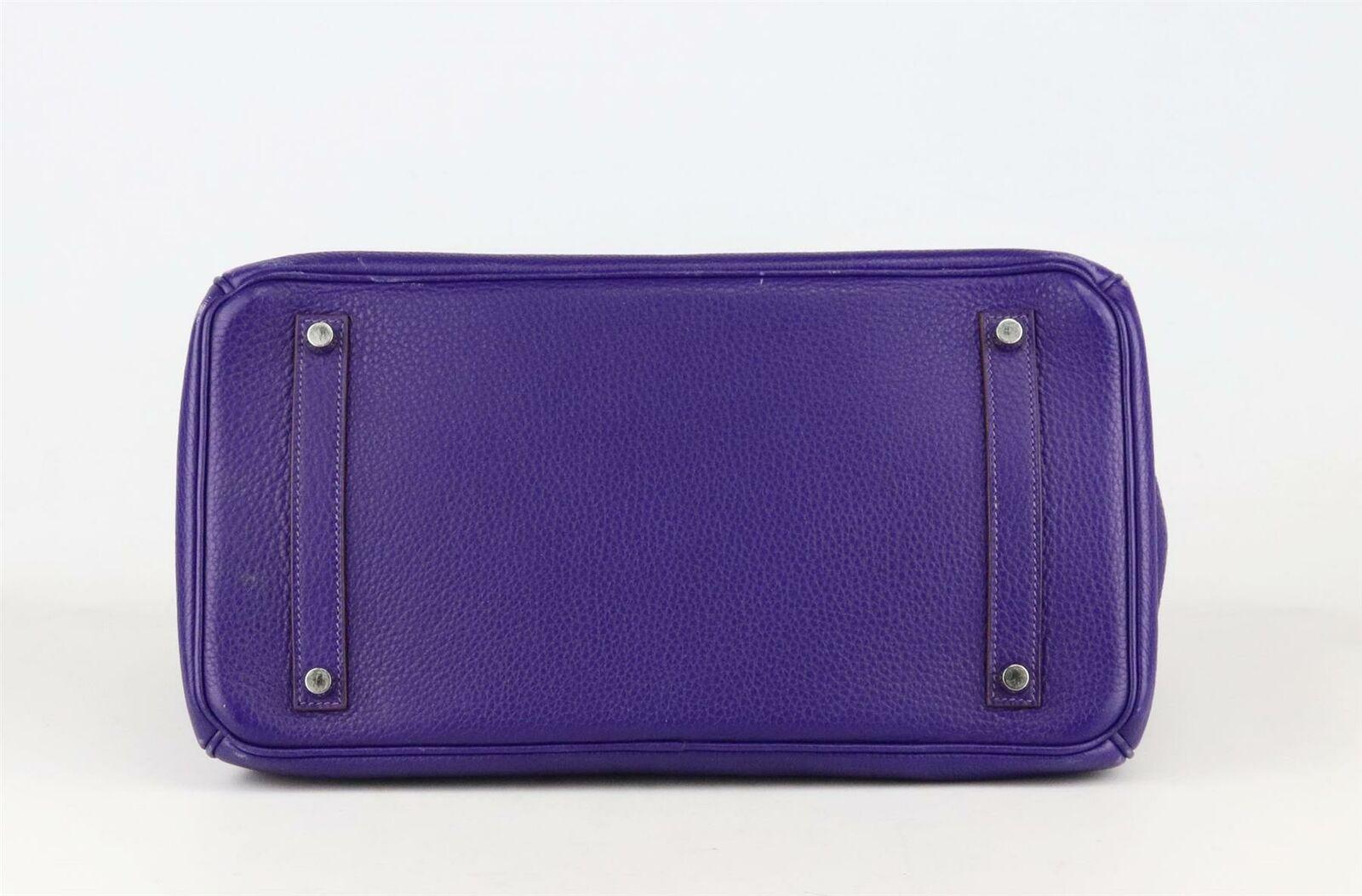 Purple Hermès 2010 Birkin 30cm Togo Leather Bag 