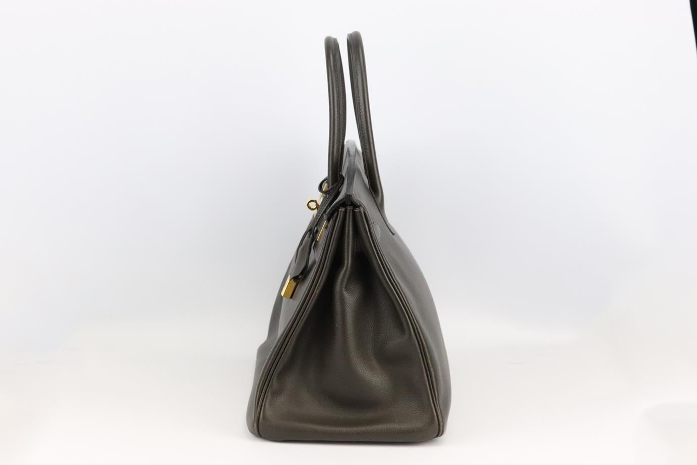 Hermès 2010 Birkin 35cm Evergrain Leather Bag In Good Condition In London, GB