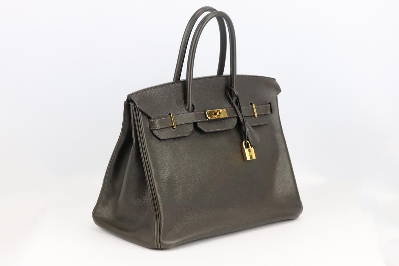 Women's Hermès 2010 Birkin 35cm Evergrain Leather Bag