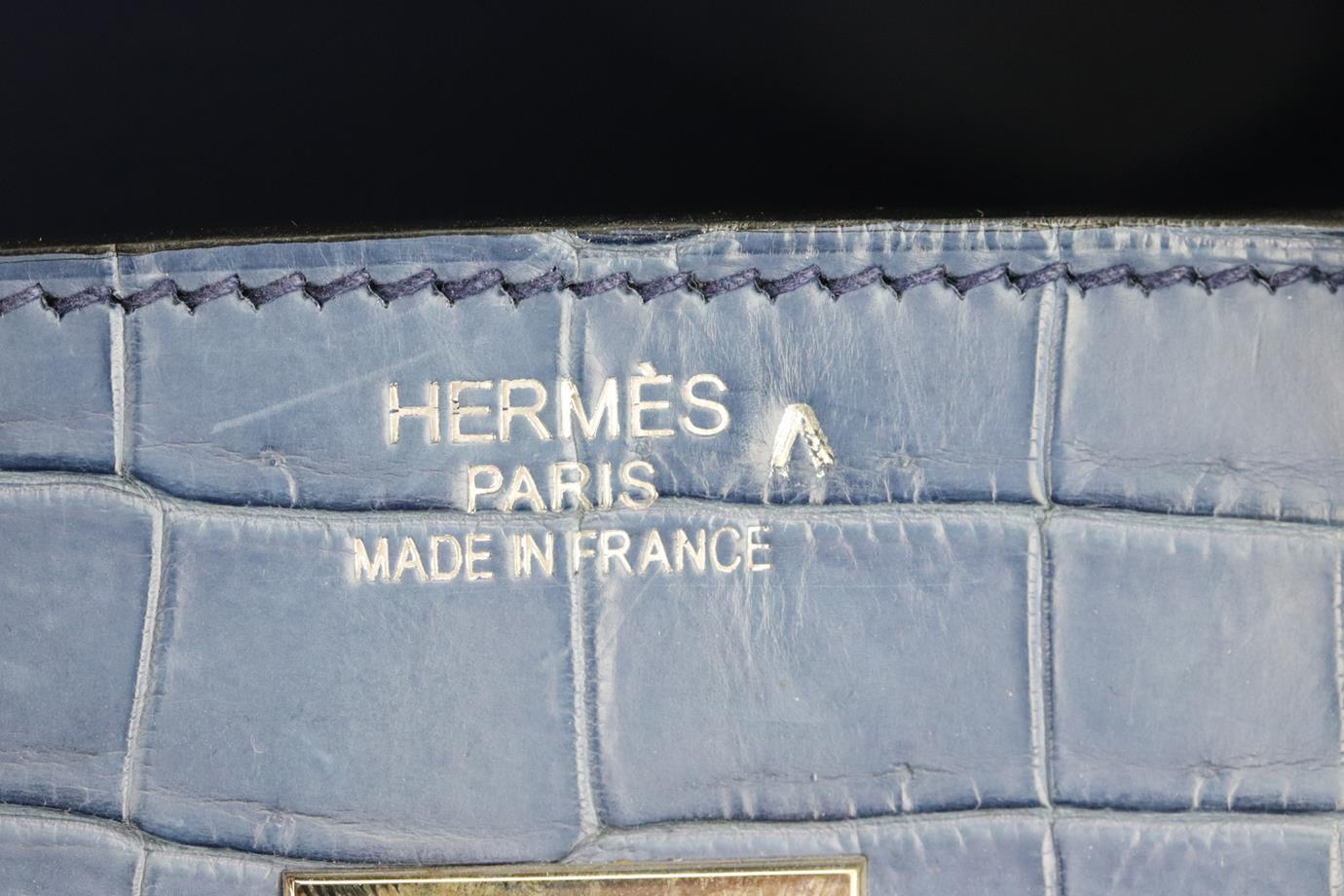 Hermès 2010 Birkin 35cm Mattes Krokodil Porosus Leder Tasche im Angebot 7