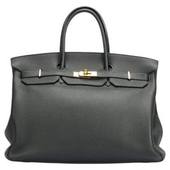 Hermès 2010 Birkin 40 Cm Clemence Leather Bag