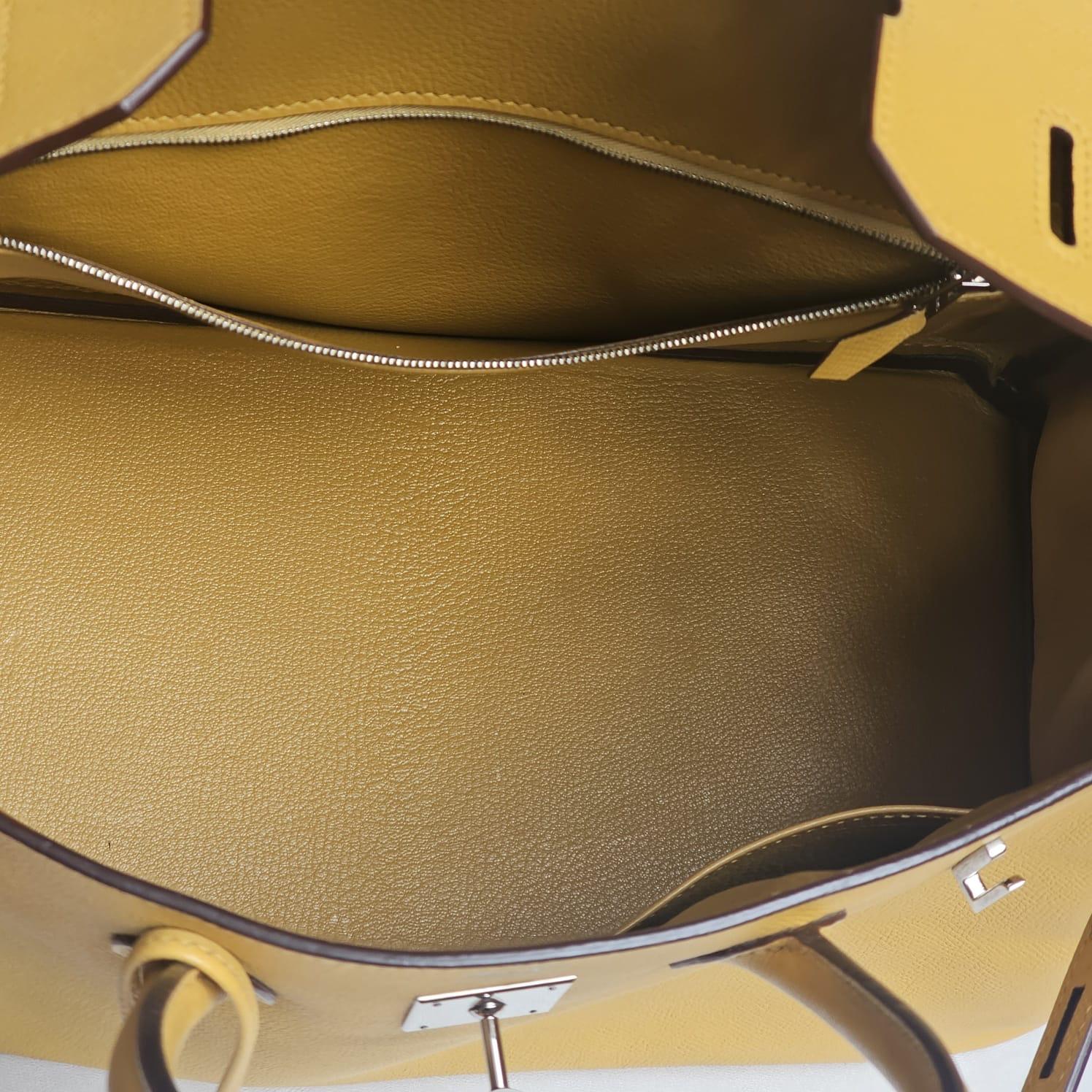 Hermes 2010 Epsom Jaune Soleil Birkin 35 Bag 6