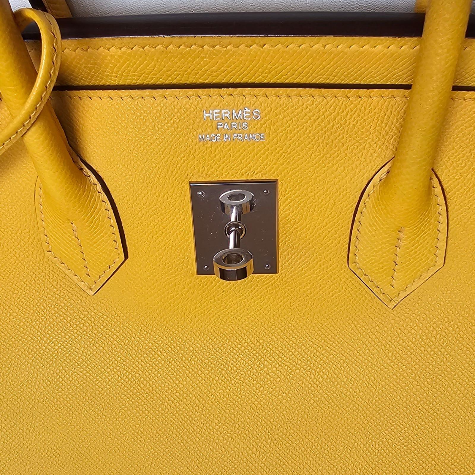 Hermes 2010 Epsom Jaune Soleil Birkin 35 Bag 8