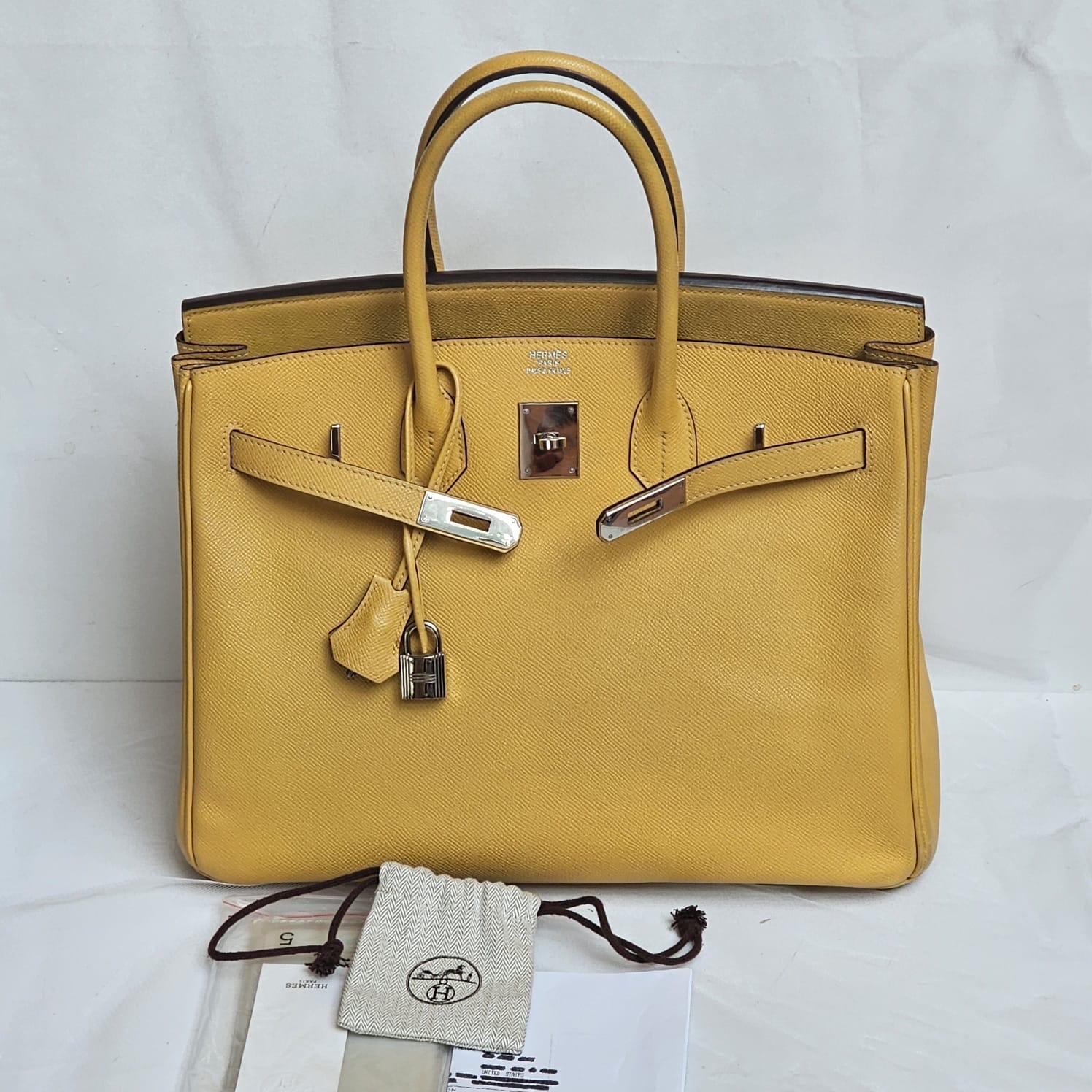 Hermes 2010 Epsom Jaune Soleil Birkin 35 Bag 9