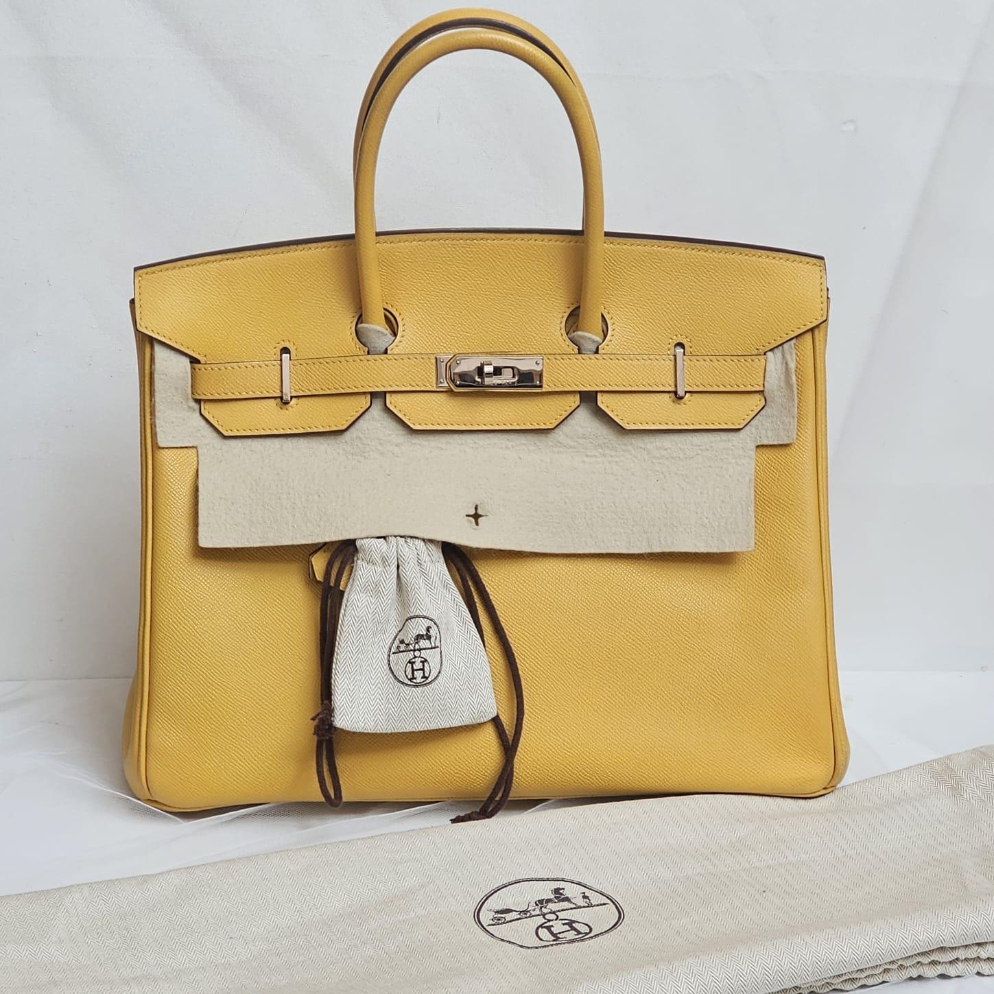 Hermes 2010 Epsom Jaune Soleil Birkin 35 Bag 10