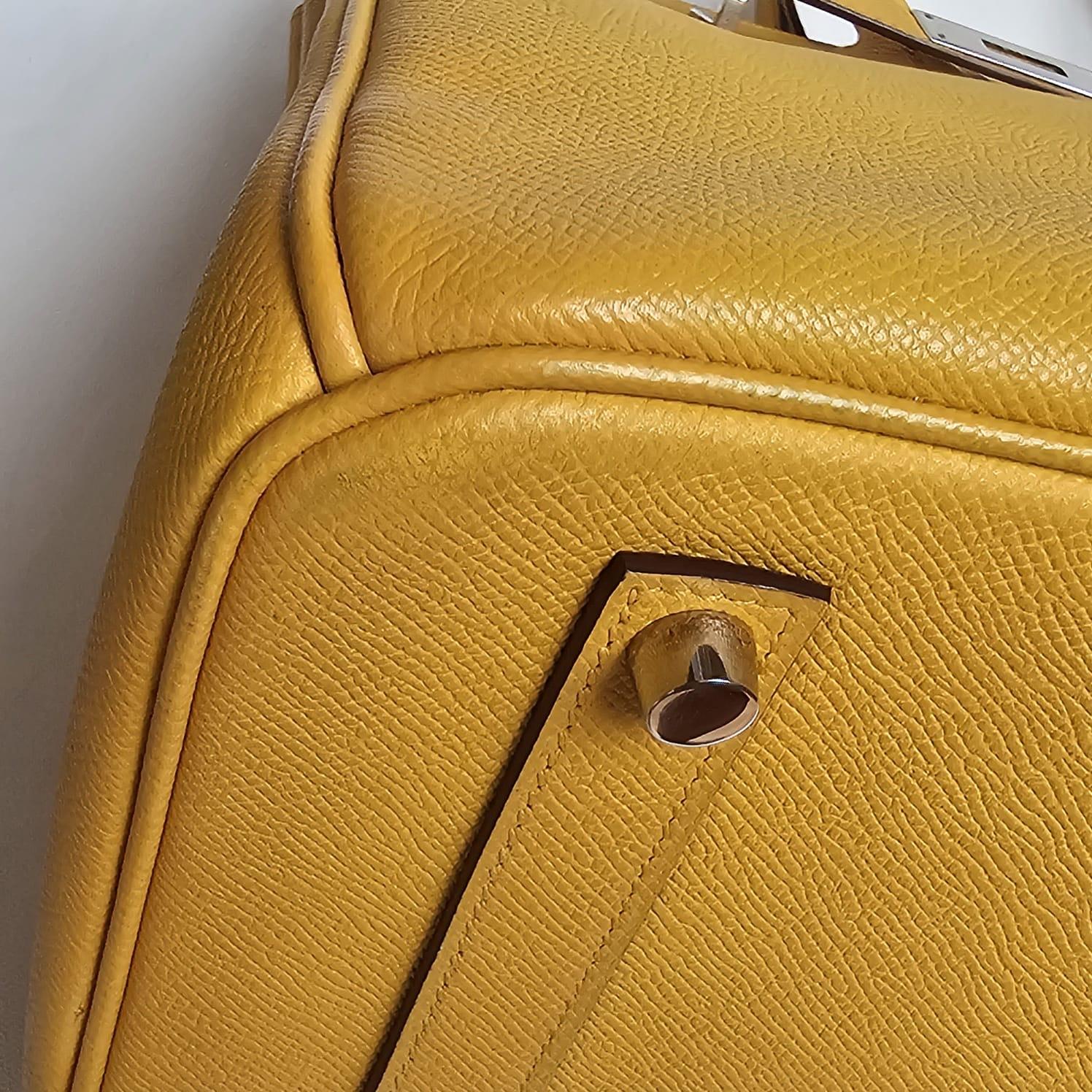 Hermes 2010 Epsom Jaune Soleil Birkin 35 Bag 11