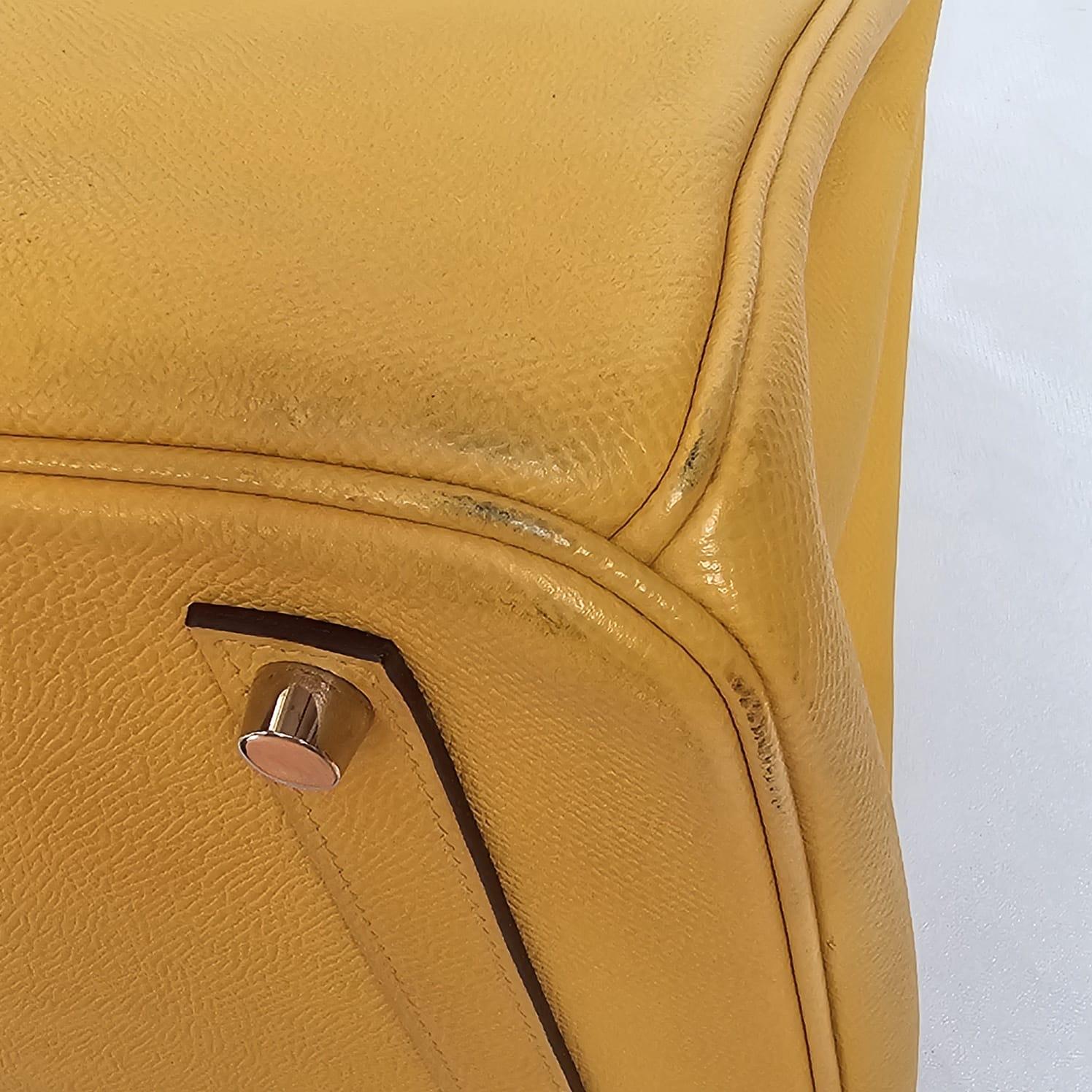 Hermes 2010 Epsom Jaune Soleil Birkin 35 Bag 12