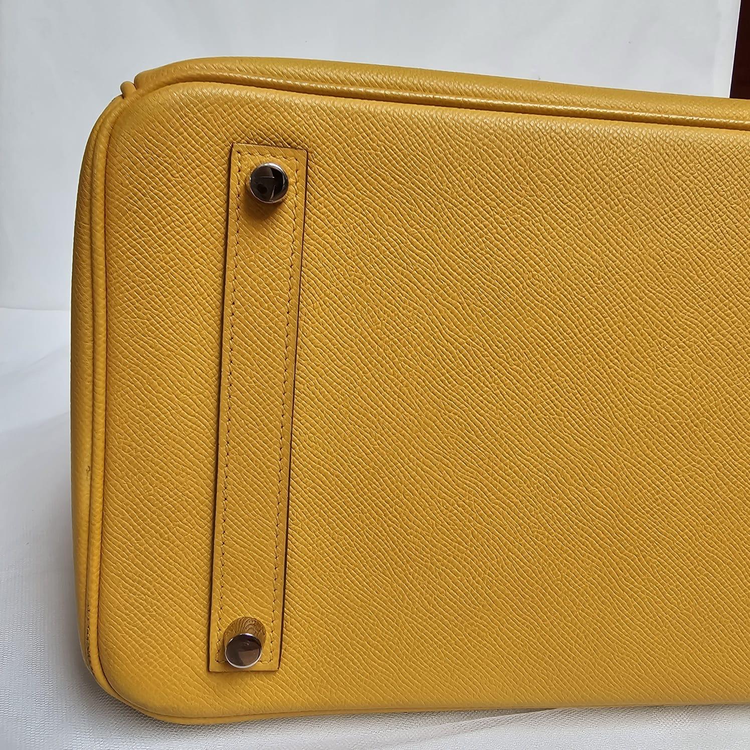 Hermes 2010 Epsom Jaune Soleil Birkin 35 Bag 16