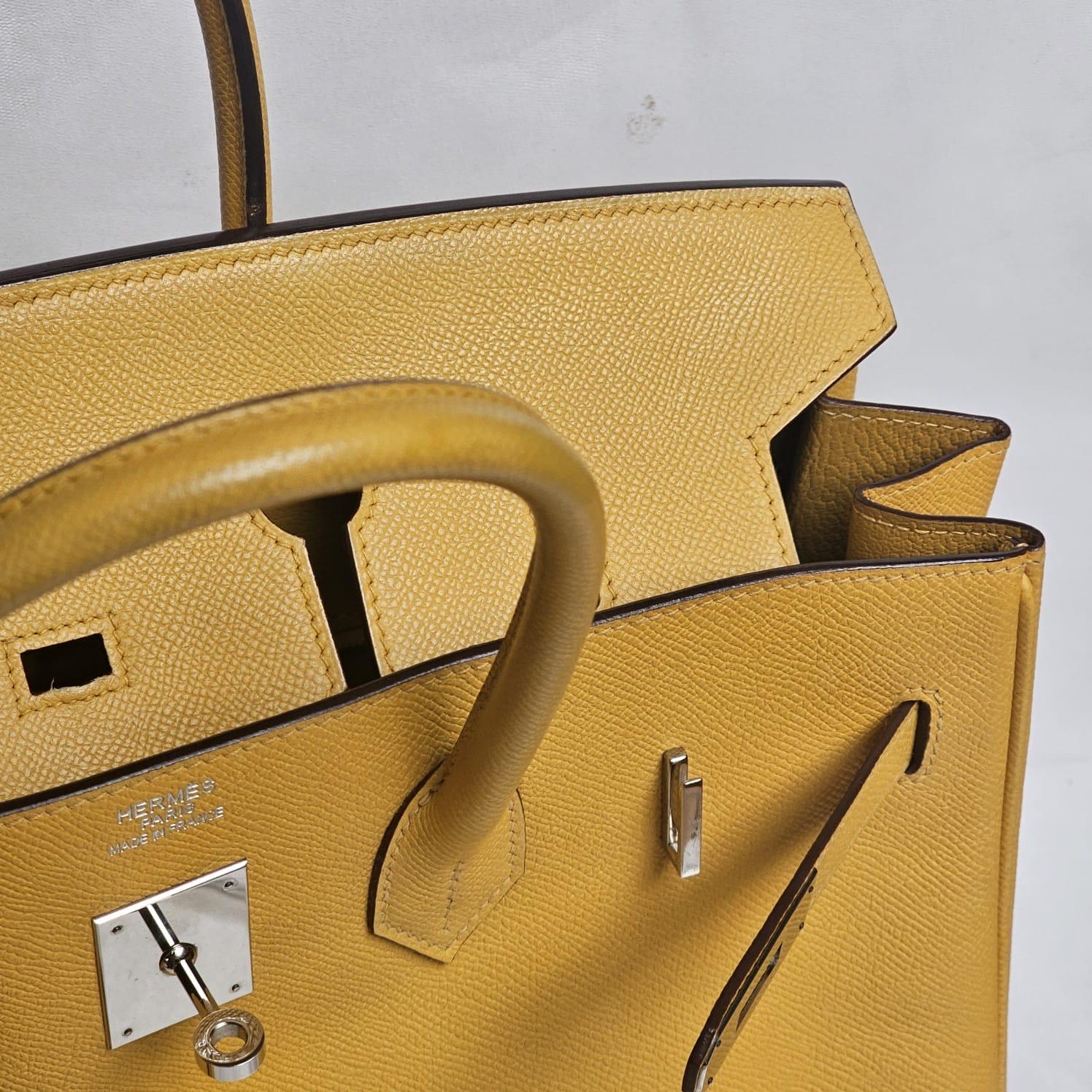 Hermes 2010 Epsom Jaune Soleil Birkin 35 Bag In Good Condition In Jakarta, Daerah Khusus Ibukota Jakarta