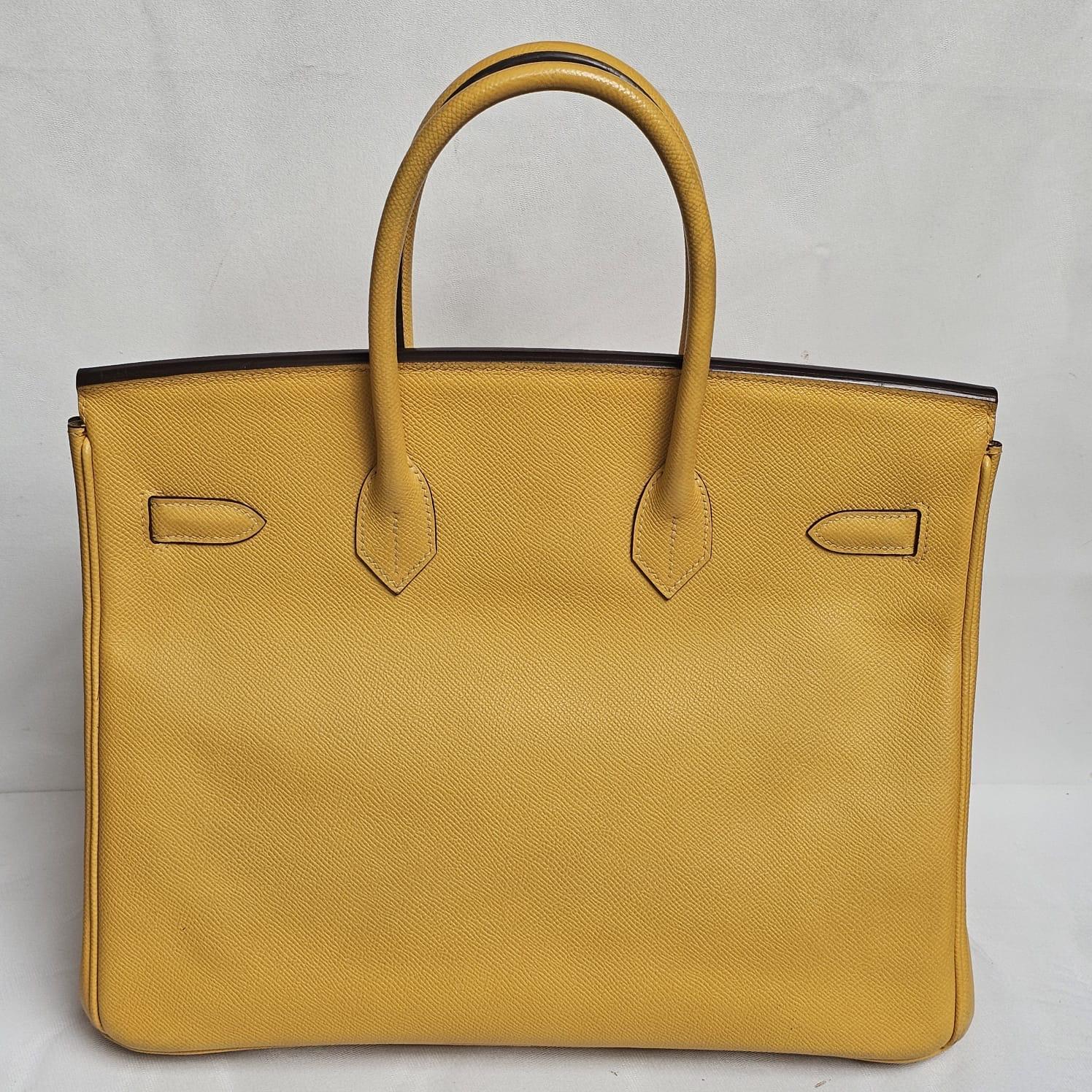 Hermes 2010 Epsom Jaune Soleil Birkin 35 Bag 3