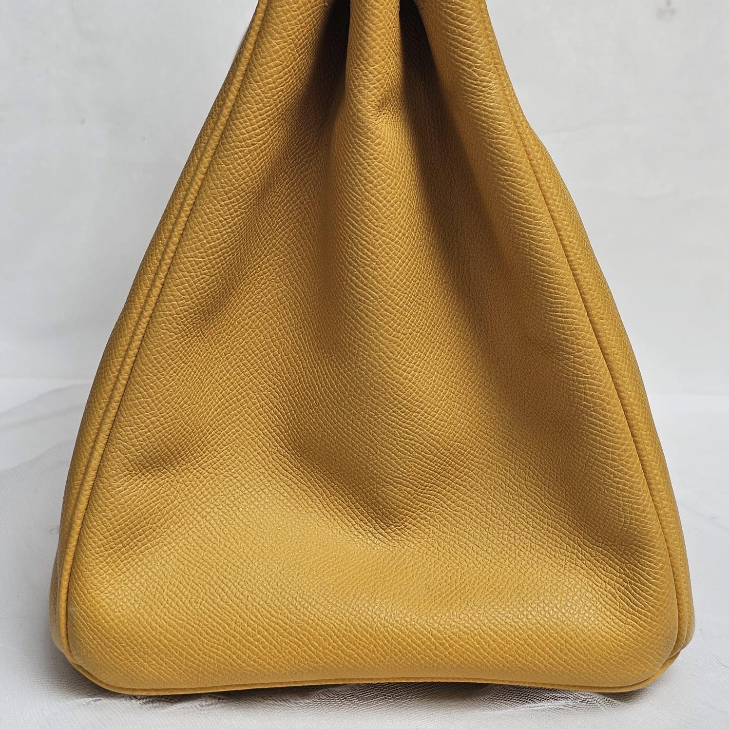 Hermes 2010 Epsom Jaune Soleil Birkin 35 Bag 4