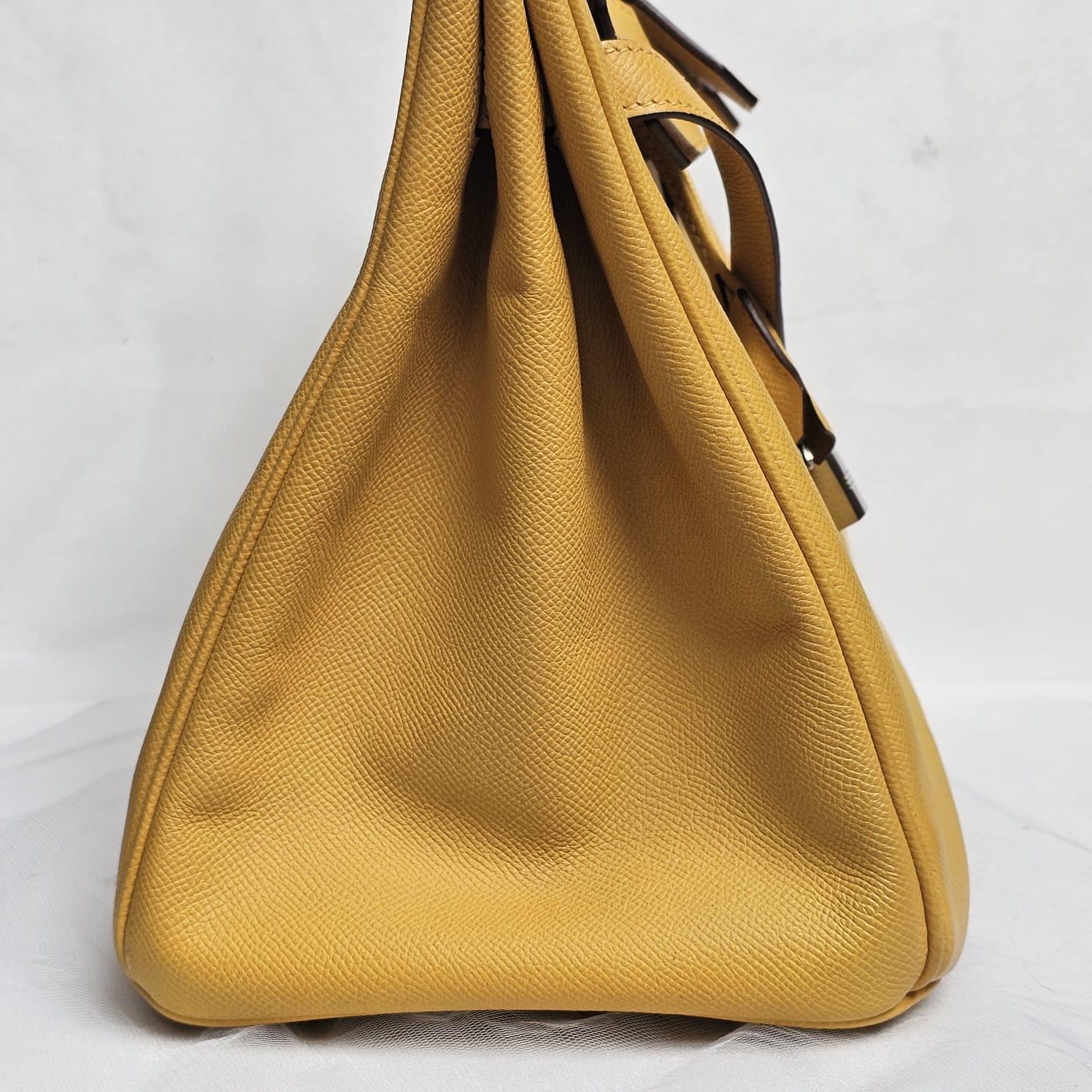 Hermes 2010 Epsom Jaune Soleil Birkin 35 Bag 5