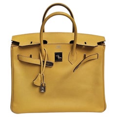Hermes 2010 Epsom Jaune Soleil Birkin 35 Bag