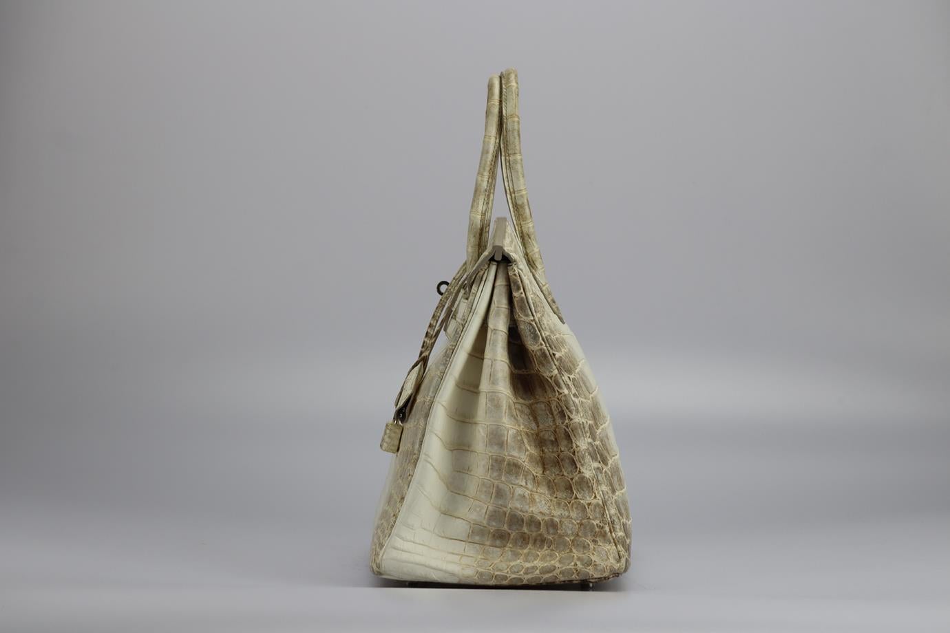 Women's Hermès 2011 Birkin 35cm Himalayan Matte Niloticus Crocodile Bag For Sale