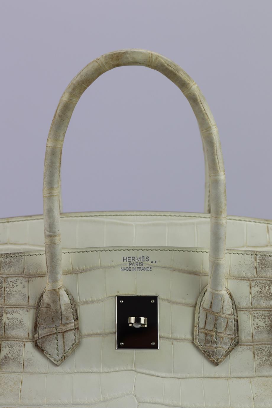 Hermès 2011 Birkin 35cm Himalayan Matte Niloticus Crocodile Bag For Sale 4
