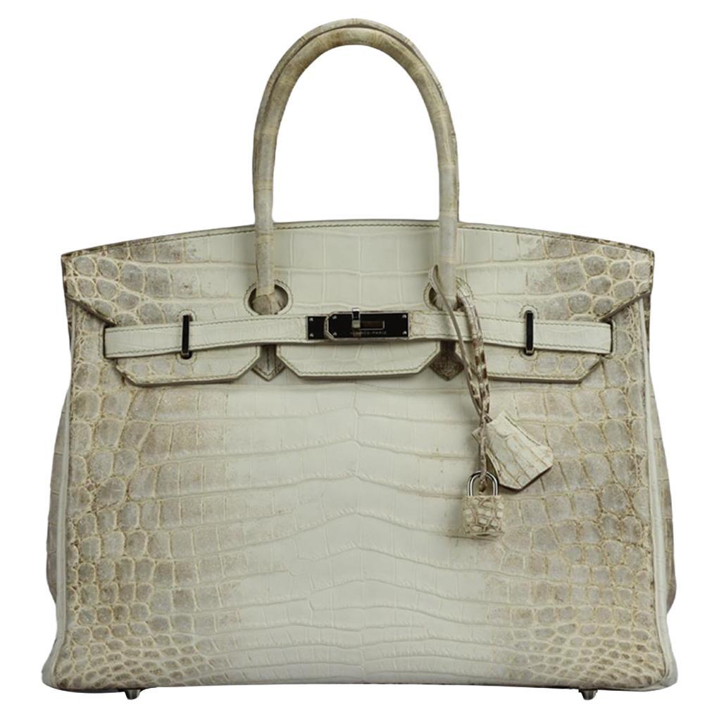 Hermès 2011 Birkin 35cm Himalayan Matte Niloticus Crocodile Bag For Sale