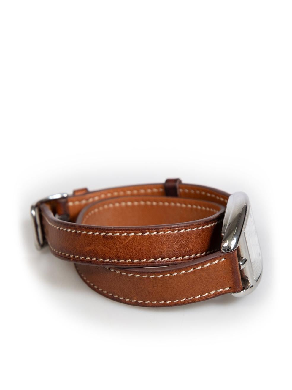 Hermès 2011 Brown Leather Cape Cod Watch In Good Condition In London, GB