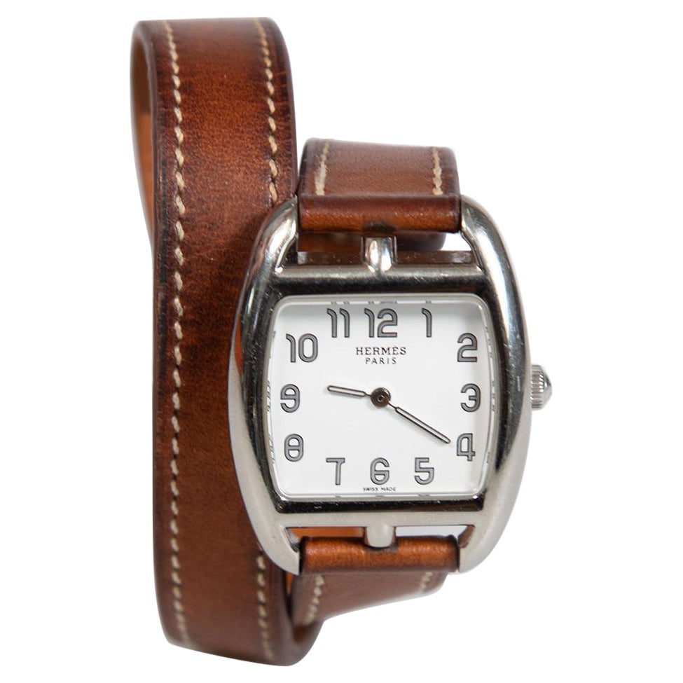 Hermès 2011 Brown Leather Cape Cod Watch