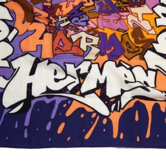 Hermès 2011 Carré 140 Graffiti Kongo Ecru Cashmere Silk Scarf Shawl Carre Hermes