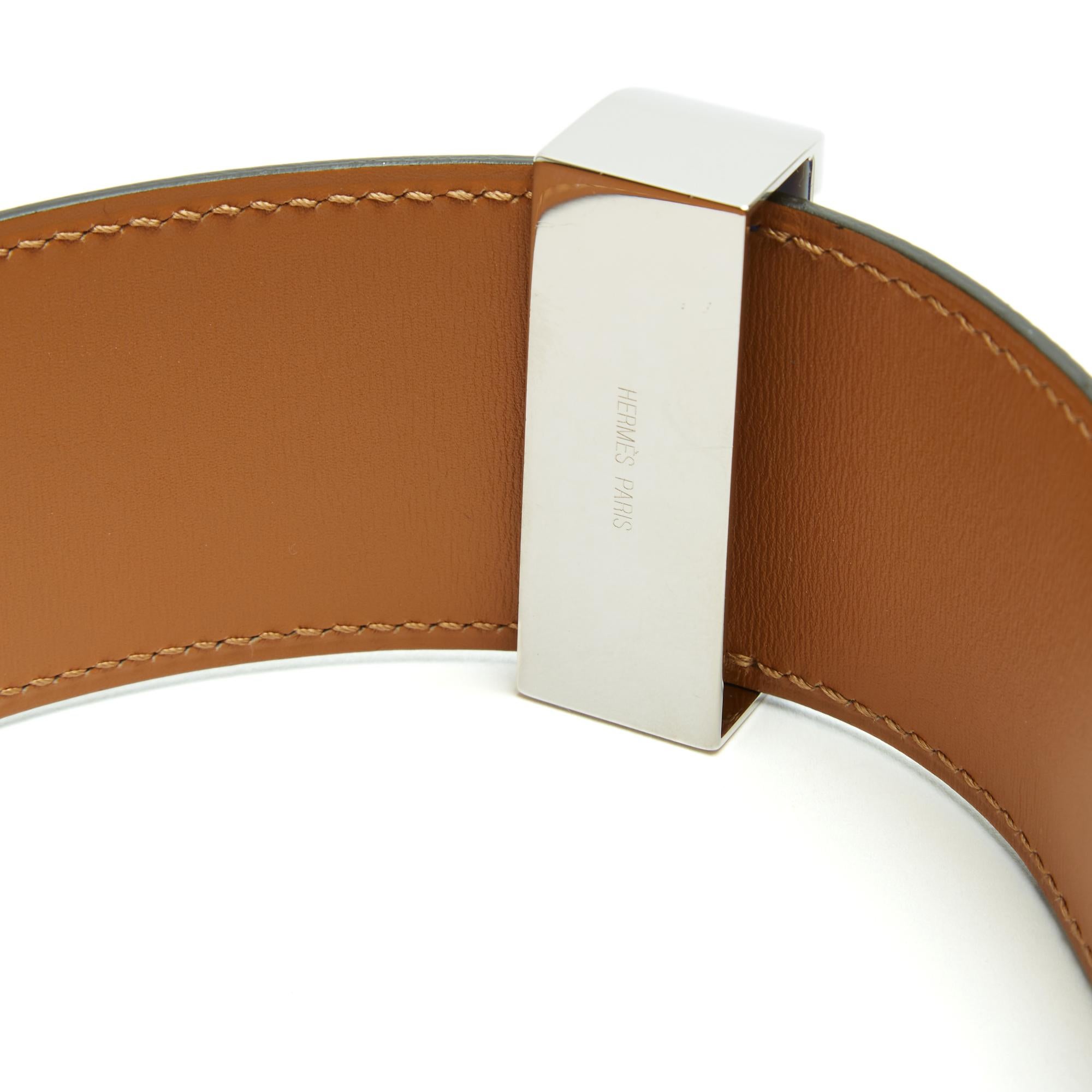 da uomo o donna Hermès 2011 Ceinture T80 Klein Blu Cintura Collier de Chien 50 32in Hermes in vendita