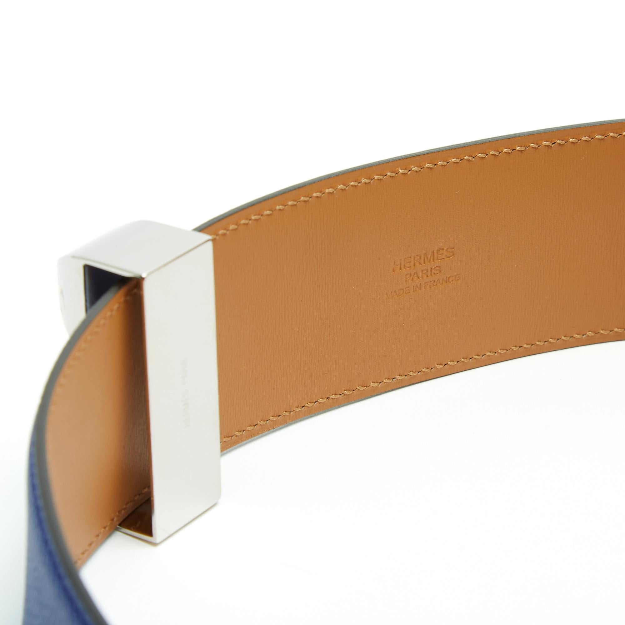 Hermès 2011 Ceinture T80 Klein Blu Cintura Collier de Chien 50 32in Hermes in vendita 1
