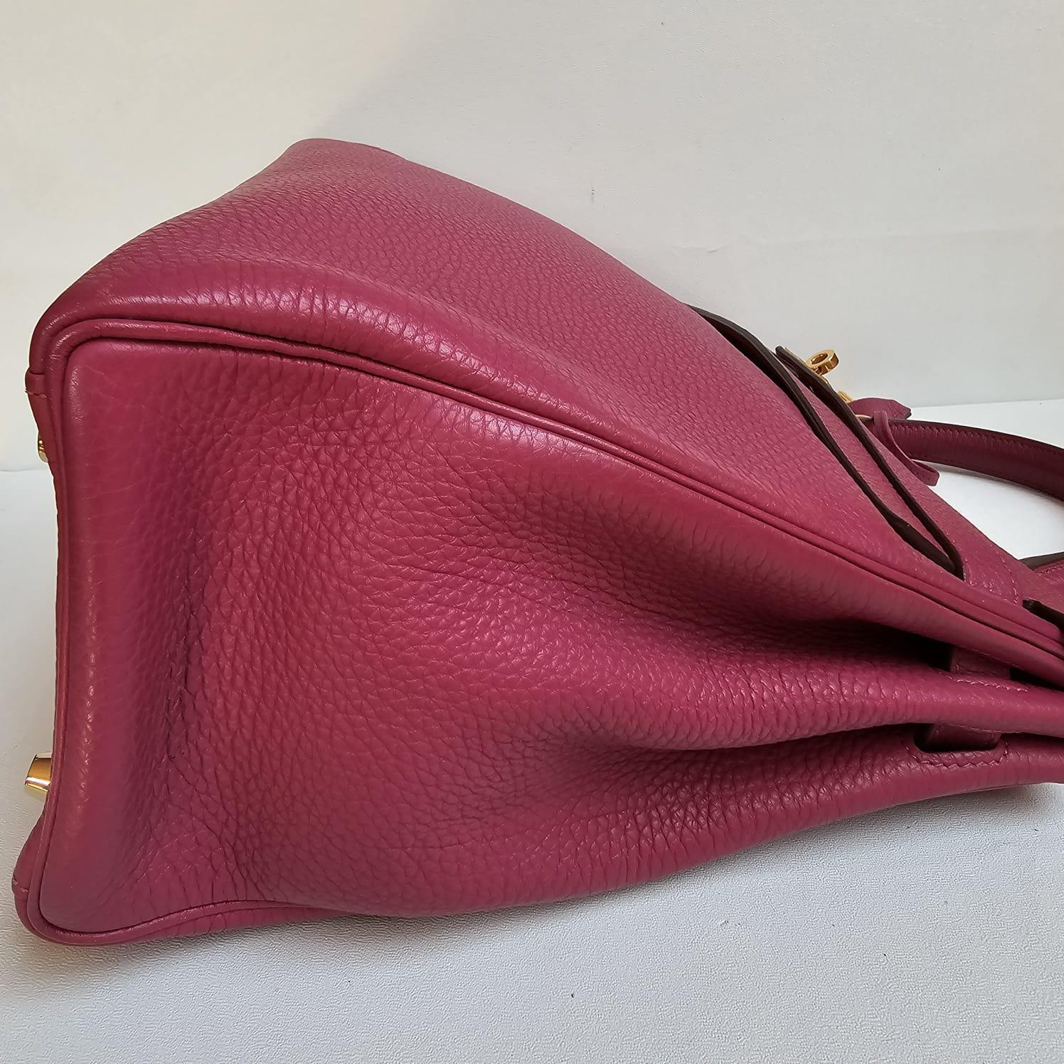 Hermes 2011 Kelly 35 Togo Purple Tosca Bag GHW For Sale 10