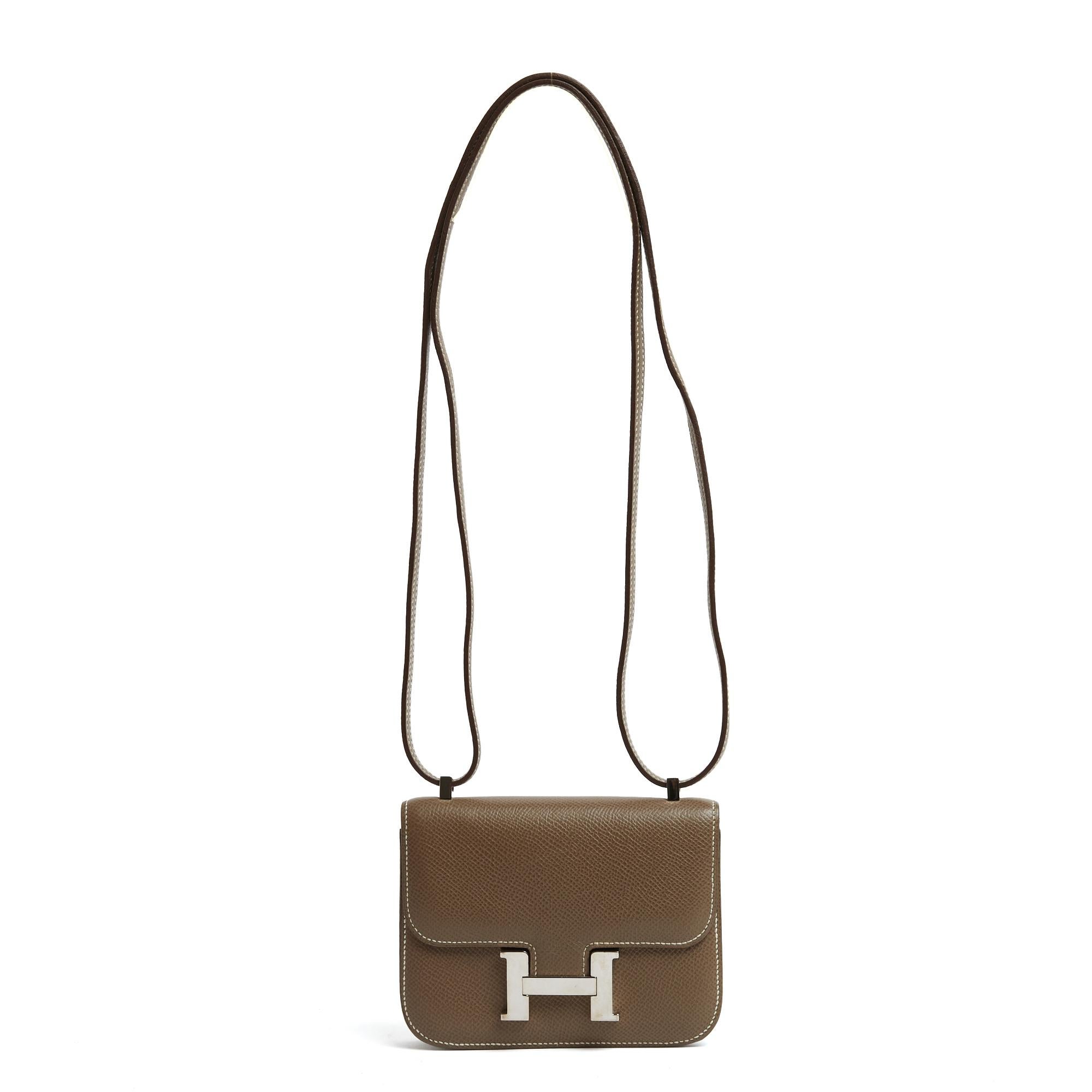 Hermès Constance model bag, size 14, in taupe-colored Epsom leather (