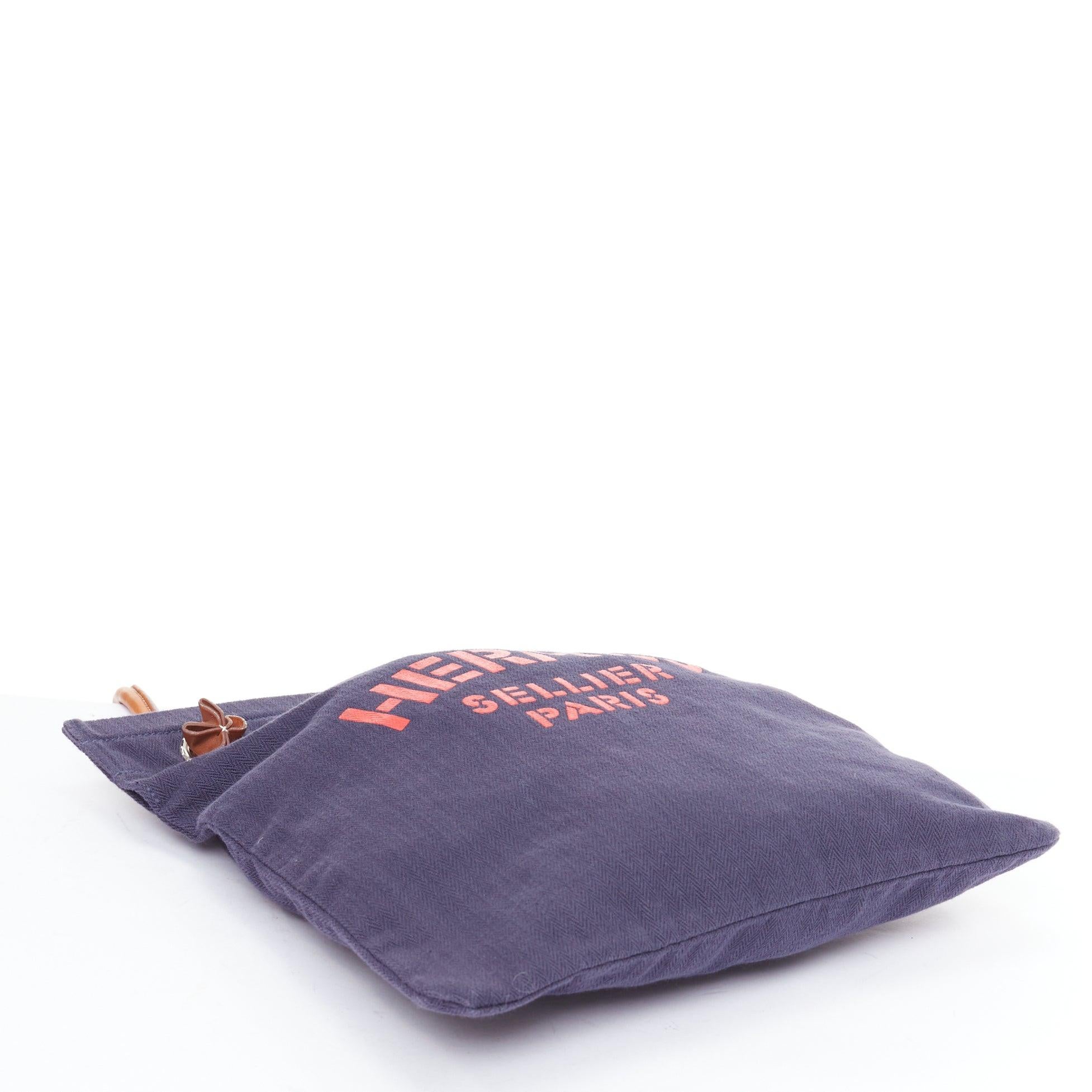 HERMES 2012 Aline navy red logo print canvas leather strap shoulder bag For Sale 1