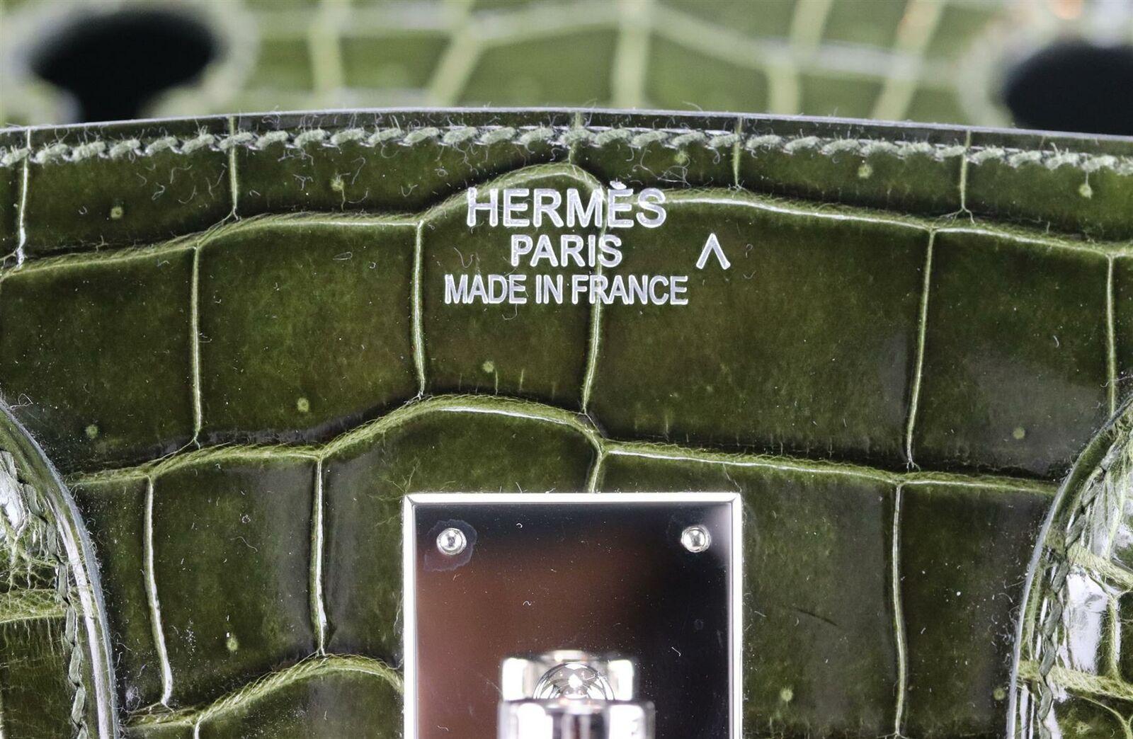 Hermès 2012 Birkin 35cm Porosus Crocodile Leather Bag  3